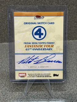 2026 Topps Finest Fantastic Four Captain America Original Sketch Card 1/1 - Image 2