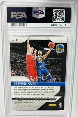 2018 Panini Prizm Stephen Curry Silver Prizm #222 PSA 10 Gem Mint Warriors GOAT - Image 2