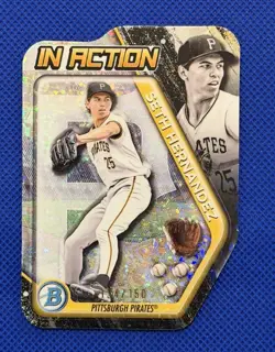 2025 Bowman Draft In Action Seth Hernandez Pirates Mini Diamond #'d /150 - Image 1