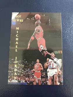 Michael Jordan Chicago Bulls 1993 Hot Stars Promotional Card #4 - Image 1
