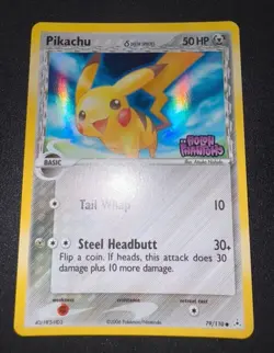 Pokemon Card-Pikachu-Holo-Delta Species-Holon Phantom-79/110-ENG-Excellent-Stamp - Image 1
