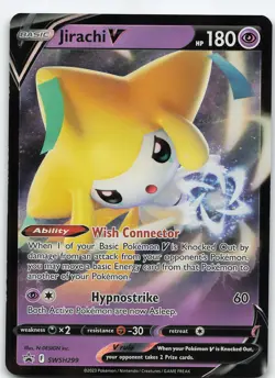 Jirachi V - 299 SWSH299 Promo Holo SWSH: Sword & Shield Promo Cards NM Pokemon - Image 1