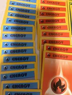 Pokemon 140 Card Lot All Energy Cards 1999 Yellow Purple Red Blue Green Orange - Image 4
