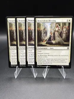 Set Of 4 Benevolent Blessing Common MTG Commander Legends NM/LP, English Regular - Image 1