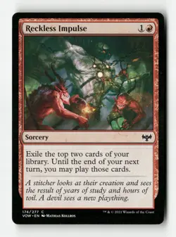 Reckless Impulse - Innistrad Crimson Vow - #174 - Non-Foil - NM - MTG - Image 1