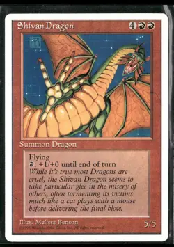 Magic: The Gathering Creature Shivan Dragon Rare MTG LP - Image 1