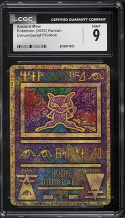 2020 Unnumbered Promos Pokemon Korean Ancient Mew CGC Mint 9 - Image 1