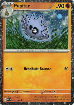 Pupitar - (Cosmo Foil) holo Promo – #111/193 Pokemon TCG - Image 1
