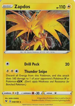 Zapdos (Cosmos Holo) Promo – #048/185 Pokemon - Image 1