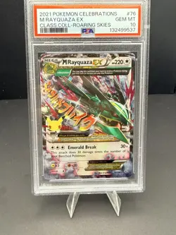 PSA 10 2021 POKEMON CELEBRATIONS CLASSIC COLLECTION 76/108 M RAYQUAZA EX - Image 1