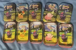 Pokemon Ascended Heroes Mini Tin EMPTY WITH STICKERS Lot Of 5 🔥HOT🔥 - Image 1
