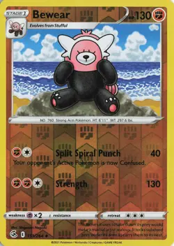 Bewear Reverse Holo Uncommon – SWSH08: Fusion Strike #151/264 Pokemon TCG - Image 1