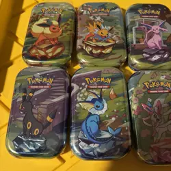 Pokemon Prismatic Evolutions Mini Tins Lot of 8 Complete Art Set Sealed - Image 2