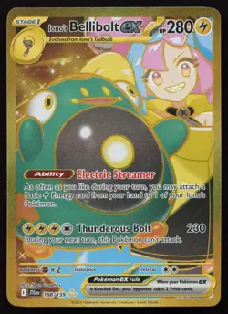 Iono's Bellibolt ex 188/159 Hyper Rare Gold Journey Together Pokemon English NM - Image 1