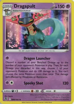Dragapult Holo Holo Rare – SWSH12: Silver Tempest #089/195 Pokemon TCG - Image 1