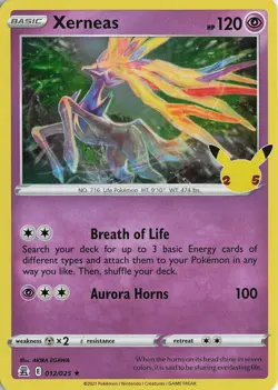 Xerneas Holo Rare – Celebrations #012/025 Pokemon TCG - Image 1