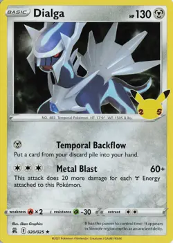 Dialga Holo Rare – Celebrations #020/025 Pokemon TCG - Image 1