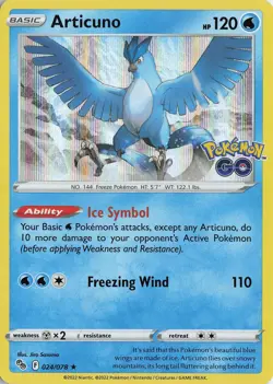 Articuno Holo Rare – Pokemon GO #024/078 Pokemon TCG - Image 1