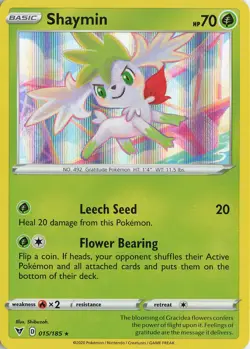 Shaymin Holo Rare – SWSH04: Vivid Voltage #015/185 Pokemon TCG - Image 1