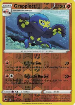 Grapploct Reverse Holo Rare – SWSH04: Vivid Voltage #101/185 Pokemon TCG - Image 1