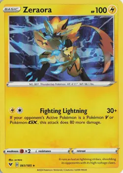 Zeraora Holo Rare – SWSH04: Vivid Voltage #061/185 Pokemon TCG - Image 1