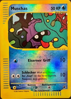 Muschas 129/165 Reverse Holo Pokemon Expedition EX 2002 NM Vintage Deutsch - Image 1