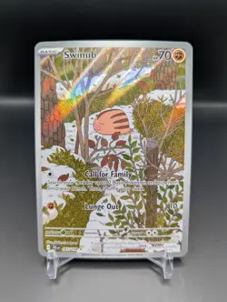 Pokemon TCG Swinub 165/159 2025 Journey Together Illustration Rare NM - Image 1