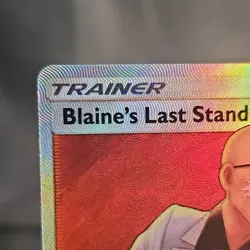 Pokemon Blaine's Last Stand Full Art Trainer Supporter Holo 69/70 2018 NM - Image 2