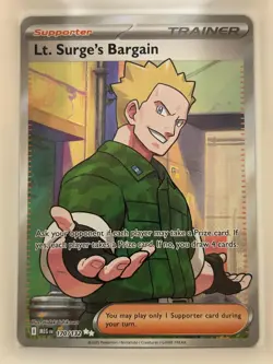 Lt. Surge's Bargain 170/132 Ultra Rare Mega Evolution Pokemon NM - Image 1