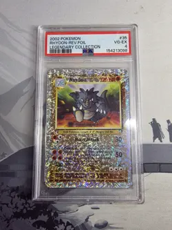 Rhydon Reverse Foil #35 2002 Pokemon Legendary Collection PSA 4 - Image 1