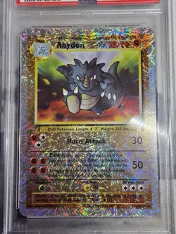 Rhydon Reverse Foil #35 2002 Pokemon Legendary Collection PSA 4 - Image 3