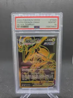 Pokemon Rayquaza VMAX Secret Rare TG29/TG30 Silver Tempest Holo PSA 10 - Image 1