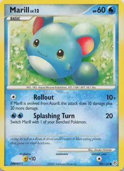 Marill 88/130 Common Diamond & Pearl Pokemon Lightly Played - Image 1