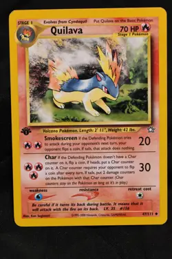Quilava 1st Edition 47/111 LP Neo Genesis Regular Uncommon Pokemon TCG - Image 1