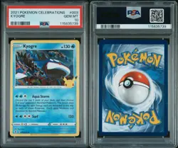 Pokemon Kyogre 003/025 Celebrations Holo Rare PSA 10 - Image 3