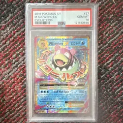Pokemon M Slowbro EX Evolutions 27/108 Ultra Rare Holo Mega EX PSA 10 - Image 1
