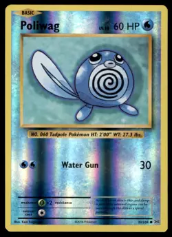 2016 XY - Evolutions Poliwag Basic/Common #23 Pokemon - Image 1