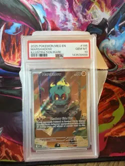 Pokemon Mega Evolution Marshadow Illustration Rare 146/132 PSA 10 - Image 1