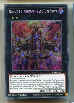 Yu-Gi-Oh! Number C1 Numeron Chaos Gate Sunya Secret rare BLAR-EN021 englisch - Image 1