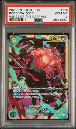 One Piece TCG Roronoa Zoro OP06-118 SEC JPN. PSA 10 - Image 1