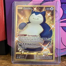 Snorlax Chilling Reign Holo Gold Secret Shiny Rare Pokemon TCG Card 224/198 - Image 1