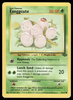 Pokemon Cards Exeggcute 52/64 Jungle WOTC Common NM *2 - Image 1