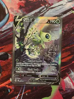 Celebi V 245/264 SWSH Fusion Strike Holo Alt Art Secret Rare Pokemon TCG Card - Image 1