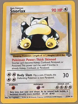 POKEMON Card JUNGLE Unlimited #27/64 Black Star Rare 1999 Wizards Ken Sugimori - Image 1