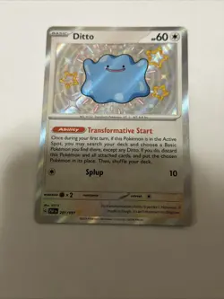 Ditto 201/091 Scarlet Violet Paldean Fates Baby Shiny Card NM Condition - Image 2