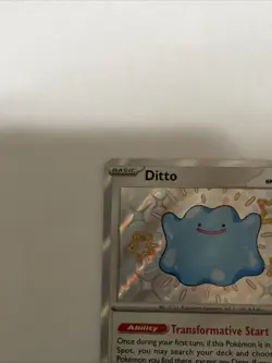 Ditto 201/091 Scarlet Violet Paldean Fates Baby Shiny Card NM Condition - Image 4