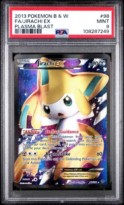 Pokemon Jirachi EX Plasma Blast Full Art #98 PSA 9 Mint - Image 1