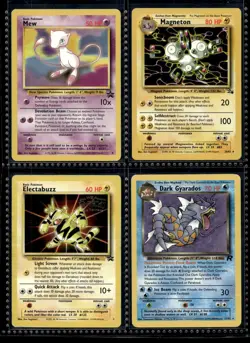 Vtg Pokemon Card Lot WOTC Promo Rare 90s Mew Dark Gyarados Magneton Electabuzz - Image 1