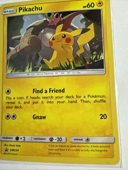 2019 Pokemon Pikachu SM234 Sun & Moon Black Star Promo - LP + - Image 4