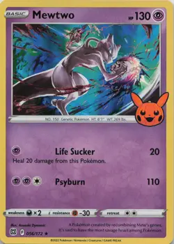 Mewtwo 056/172 Holo Promo Trick or Trade BOOster Pokemon Near Mint - Image 1